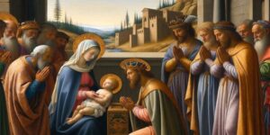 Imagen de la obra 'Adoración de los Reyes Magos' de Giotto