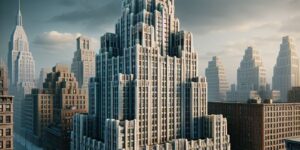 'Vista del emblemático edificio American Radiator en Nueva York
