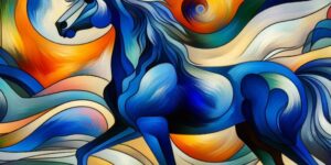 blue horse by franz marc
