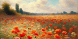 'Pintura de un campo de amapolas creado por Monet. Descubre esta obra de arte en exposición en diversos museos.'