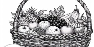 Imagen de un canasto de frutas vacío
