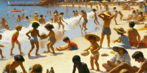 chicos en la playa sorolla