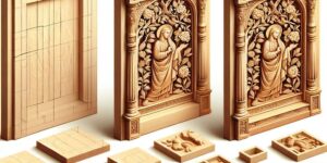 Imagen ilustrativa del proceso de creación de un tríptico de madera