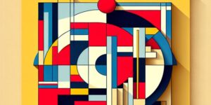 composition red blue and yellow