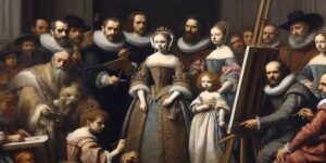 Reproducción del icónico cuadro 'Las Meninas' de Velázquez expuesto en el Museo Nacional del Prado.
