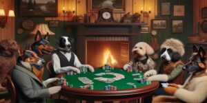 cuadro perros jugando al poker