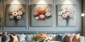 ''Imágenes de cuadros de flores para salones modernos y elegantes