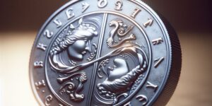 Imagen de una moneda en primer plano