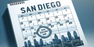 Imagen de un calendario con la fecha resaltada para el día de la fuga de San Diego.