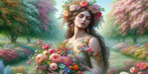 Representación artística de Flora