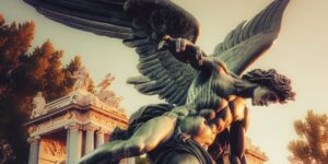 'Escultura del Ángel Caído en el Parque del Retiro: historia y simbolismo representados en este icónico monumento de Madrid'.