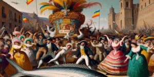 Obra artística El entierro de la sardina de Francisco de Goya en la que se representa una escena de Carnaval