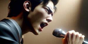 Imagen del cantante Roberto Iniesta durante una presentación en vivo