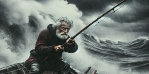Un pescador solitario lucha contra las fuerzas de la naturaleza en alta mar en 'El viejo y el mar'.