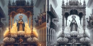 'Comparación entre las hermandades de Esperanza Macarena y Esperanza de Triana durante la Semana Santa'.