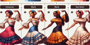 Imagen ilustrativa de las cuatro sevillanas con sus características y pasos explicados detalladamente en un artículo web.