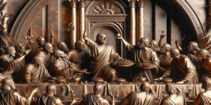 festín de herodes en bronce