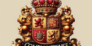 Escudo de Alcalá de Henares con la inscripción 'Complutense'.