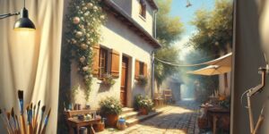 Imagen de pintura fresca con brochazos visibles y muestras de imperfecciones