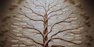 Imagen ilustrativa con un árbol genealógico mostrando la lista completa de los hijos de Jacob en orden de nacimiento.