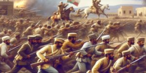 Imagen ilustrativa de la Batalla de Wad Ras el 23 de marzo de 1860