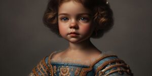la infanta margarita en azul