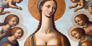 la virgen del cuello largo