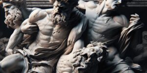 Escultura de Laocoonte y sus hijos