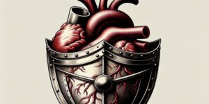 Imagen de un corazón protegido por una coraza