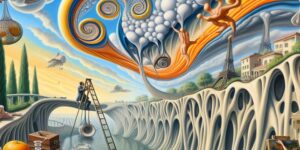 Imagen surrealista inspirada en la obra de Magritte