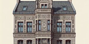 Imagen de una casa en Berlín con la estrella de David marcada en la fachada.