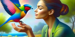 mujer y pajaro joan miro