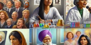 Collage de mujeres que han dejado una huella en la historia