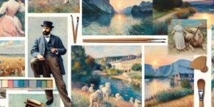 Colage de obras del artista Auguste Renoir