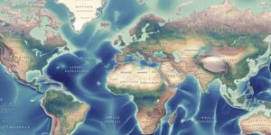 Imagen de un mapa mundial destacando los 10 países más antiguos del mundo.