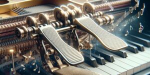 Piano con los pedales visibles