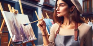 pintar cuadros con vino madrid
