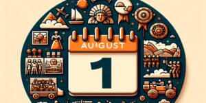 Imagen de un calendario con la fecha 1 de agosto resaltada