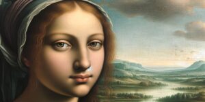 Imagen del famoso retrato de Leonardo da Vinci