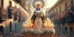 Procesión extraordinaria de la Virgen del Patrocinio en Cachorro.