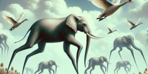 salvador dali elephants and swans