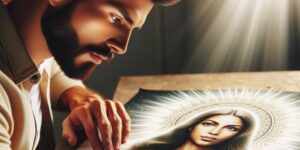 san lucas dibujando a la virgen